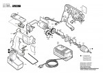 Bosch 0 601 938 767 Gbm 7,2 Ves-2 Cordless Drill 7.2 V / Eu Spare Parts